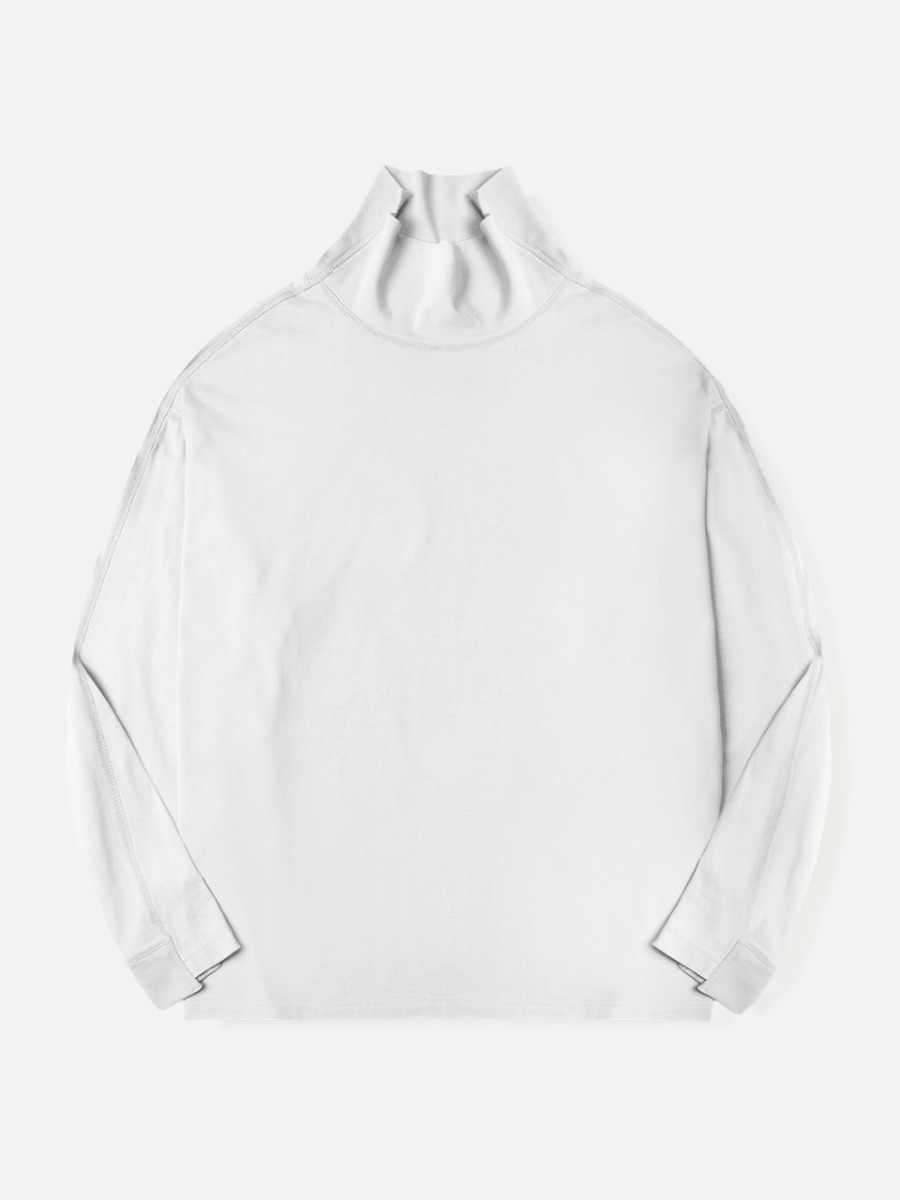 LS304 하이넥 풀오버 티셔츠 (White)